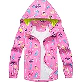 HZXVic Toddler Boys Raincoat Waterproof,Lightweight Kids Rain Poncho Jacket Windbreaker Outwear Coat