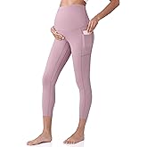 POSHDIVAH Women's Maternity Capri Leggings Over The Belly Pregnancy Workout Active Stretchy Pants with Pockets
