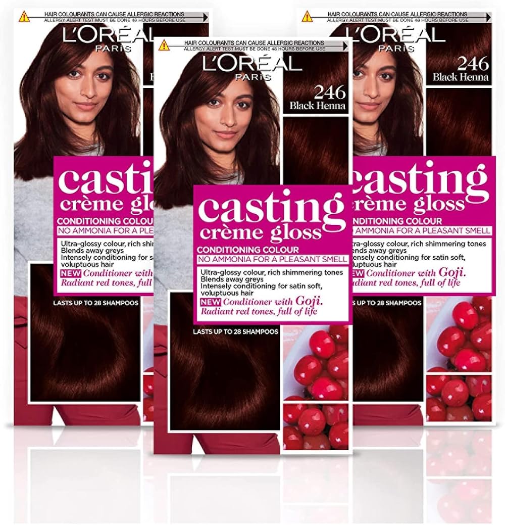 L'Oréal Casting Crème Gloss 246 Black Henna Red 3 Pack Semi-Permanent