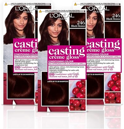 L'Oréal Casting Crème Gloss 246 Black Henna Red 3 Pack Semi-Permanent
