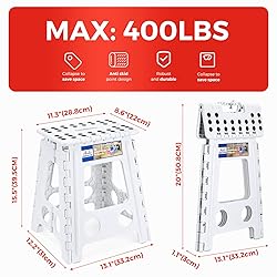 ACKO Folding Step Stool Foldable 16 Inch 400 lbs