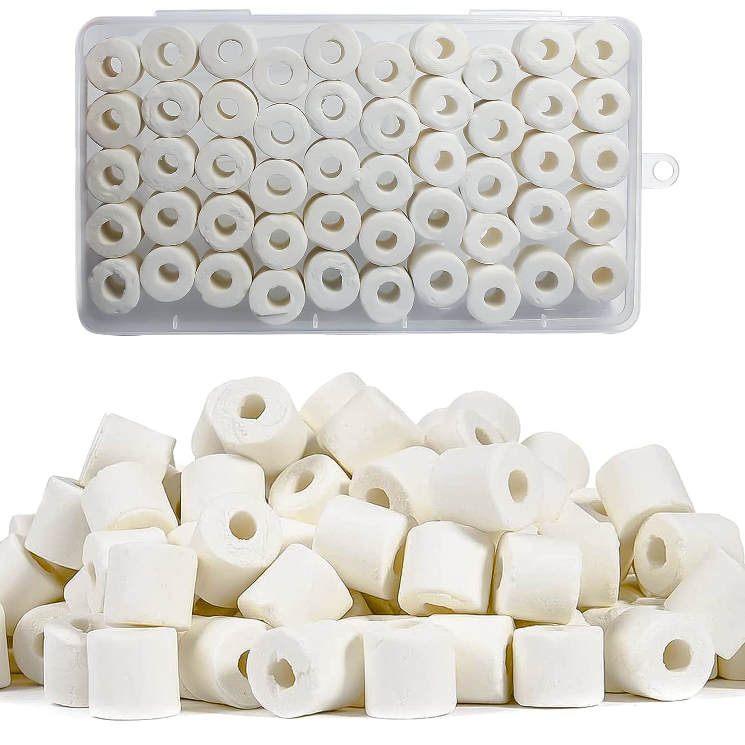 QIQN Ceramic Pipes Pack of 50 Approx. 320 g Ceramic Beads by Changing the Environment of Effective Microorganisms Water Preparation & Energising