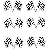 Pack of 6-2'' Stickers - Checkered Flags Racing Car Vinyl Sticker - Sticker Graphic Decal