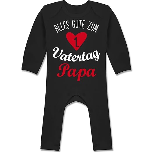 Shirtracer Vatertag Baby - Alles Gute zum ersten Vatertag - Baby-Body Langarm für Jungen und Mädchen