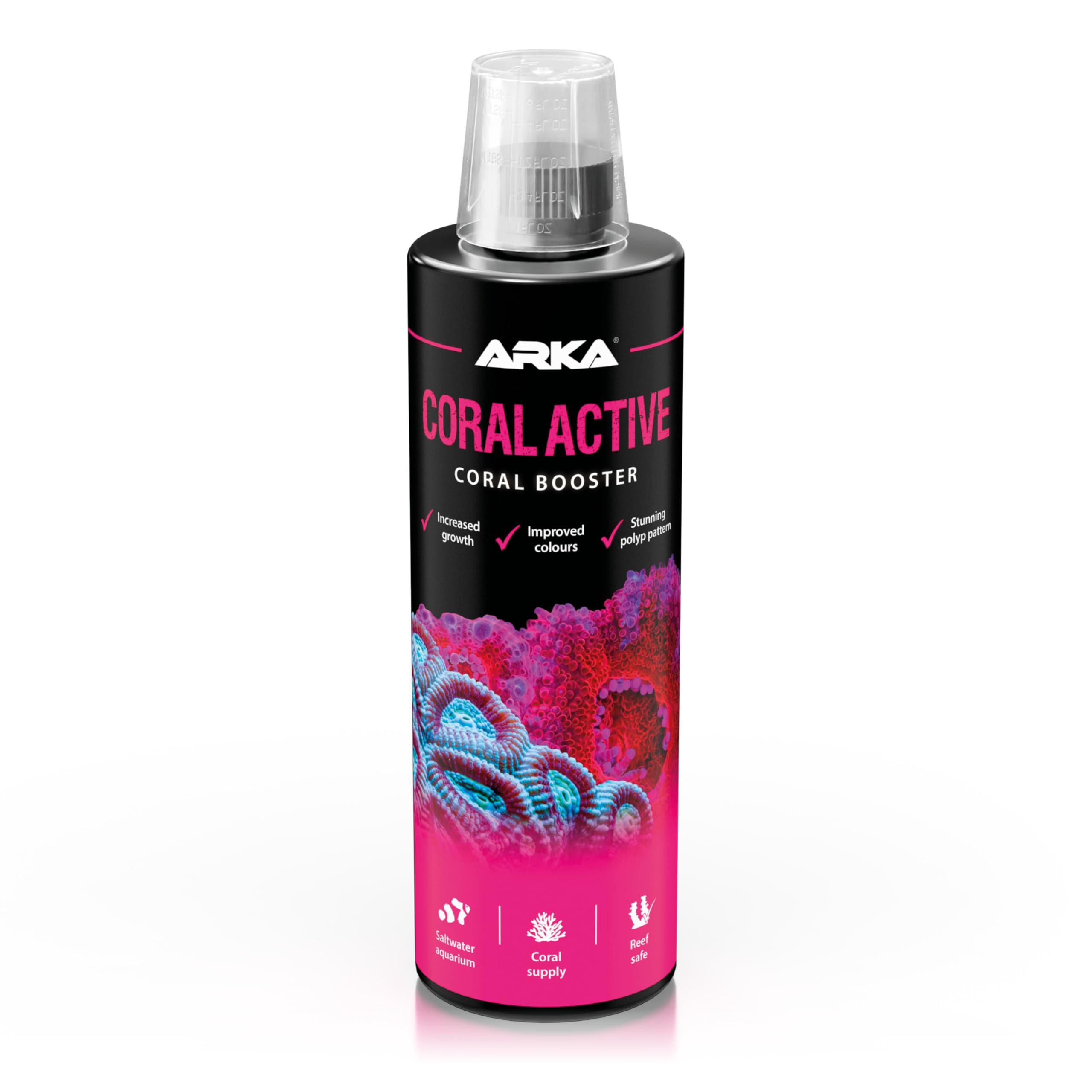 ARKA - Coral Active – improves coral growths and vibrant colours, for every salt water aquarium, multicolor, 473 ml, CA16US