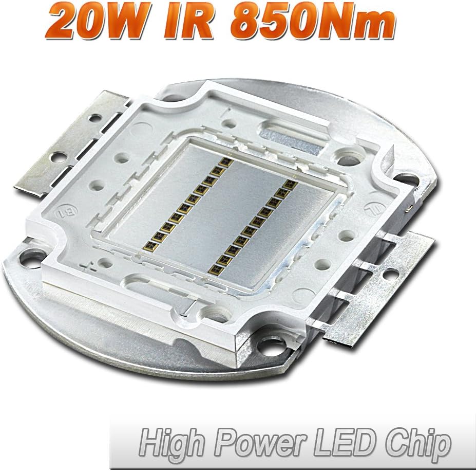 (20 Pcs) Hontiey High Power LED Chip 20W Infrared IR Light 850Nm Bulbs 20 Watt Beads DIY Spotlights Floodlight COB Integration Lamp SMD Stage Lights