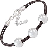 Silpada 'Symphonious' Sterling Silver Leather Chain Bracelet, 7" + 1"