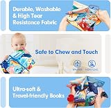 hahaland Baby Books 0-6 Months High Contrast Tummy Time Sensory Book 3D Tails view 3