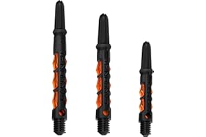 Harrows Dart Shafts Carbon ST Stems with Pyramid Rings, Multiple Lengths, Multiple Colours