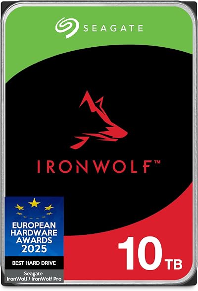 Seagate IronWolf 10TB NAS Internal HDD CMR 3.5 in SATA 6Gb/s 7200 RPM