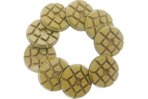 COMEFLOOR Concrete Floor Polishing Pucks Diamond Resin Disc for Terrazzo, Marble, Granite Floor, 3 Inch Hook and Loop Polishing Pad,800# 9PCS