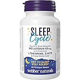 Webber Naturals Sleep Cycle Melatonin with L-Theanine, 5-HTP & Sleep Botanicals, 60 Tri-Layer Tablets, For Sleep Support, Veg