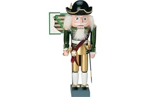 KWO Olbernhau German Christmas Nutcracker August The Strong - 30 cm / 12 inch - Authentic German Erzgebirge Nutcra