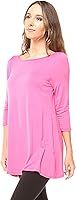Free to Live Women's Long Casual Flowy Tunic Top