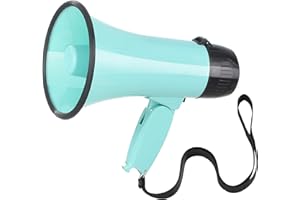 Flydot Megaphone with Speaker Microphone Siren and 240-Second Recording Bullhorn Includes Volume Control for Outdoor Events and Crowd Management