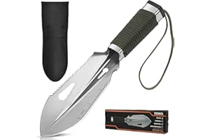 FLYEGO Backpacking Trowel Camping Shovel Hiking Trowel Backpacking Ultralight Shovel Small Potty Multitool for Digging, Metal Detecting, Gardening and Outdoor Survival