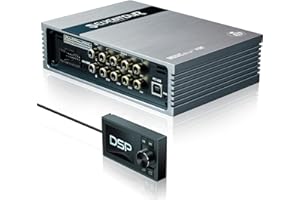 Seventour P48E DSP Car Audio Digital Signal Processor,Car Equalizer built-in Amplifier,31-Band Graphic Equalizers,8-Channels Output,4-Channels Input,With APP/PC/Manual Control/Bluetooth/USB/Optical IN