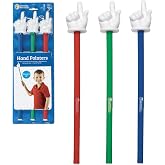 Learning Resources Hand Pointers, Set of 3 | Pointer Finger Stick, Hand Pointers for Classroom, Pointing Fingers for Teacher Classroom Presentation, Reading Pointers