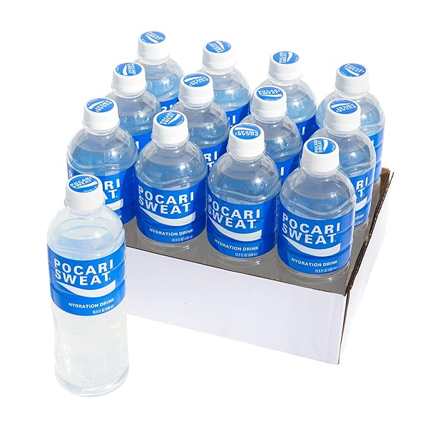 POCARI SWEAT PET BOTTLES – THE WATER AND ELECTROLYTES THAT YOUR BODY NEEDS, JAPANS FAVORITE HYDRATION DRINK, NOW IN THE USA, CLEAR, 500 ML, 12 PACK
