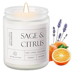 Sage &Citrus Scented Candles, Aromatherapy Jar
