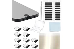 DUSHOCHN Silicone Phone Charging Port Dust Cover for iPhone, iPad, Mini/Air IPod, iPhone, Anti Loss Dust Plug, with Speaker Mesh and Installation Accessories (10PCS Dust Plug)