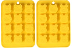 Monsters, Winnie-Bear-Pooh, Chip-an-Dale, Micky-Mousey, & Dunald-Ducko Character Silicone Candy Molds - Candy Food Mold (Winn