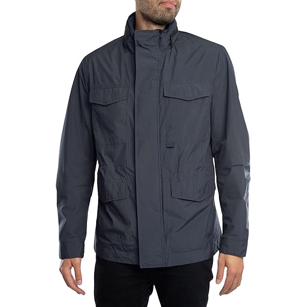 Ted Baker Men's Knowl Funnel Neck Field Jacket, Navy, S at Amazon