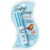 i-ENVY Super Strong Waterproof Clear Eyelash Adhesive, Brush-On Lash Glue for False Eyelashes, Long-Lasting Sweat &amp; Tear Proof Hold, Dries Clear, 1 Pack