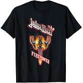 T-shirt Officiel Judas Priest 'Firepower' - Noir, 100% Coton, Neuf Avec étiquette