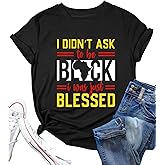 Black History Shirts for Women: Black History Month T Shirt Black Cluture African American Short Sleeve Tops