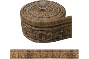 WADILE 90" x 3.1" Peel Stick Foam Molding Trim Self Adhesive, Crown Molding Wallpaper Border Flexible, 3D Wall Edging Lines Foam Baseboard, Wall Trim for Home, Brown, 1PC