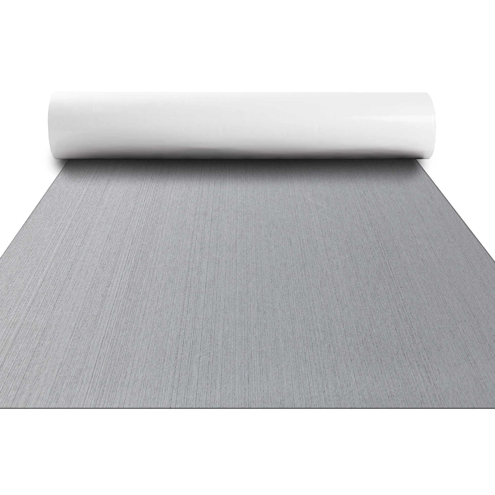 Photo 1 of (CUT) (DAMAGED) FOCEAN Boat Flooring EVA Foam Boat Decking Marine Flooring Brushed Texture Marine Mats for Boats Yacht Kayak RV 94.5"x23.6", Grey+Black Back