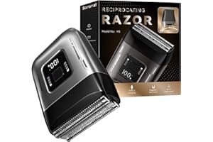 Foil Shaver for Men Scrorui Cordless Electric Razor with High-Speed Dual Blades, Rechargeable USB-C, IPX6 Waterproof & Travel-Friendly
