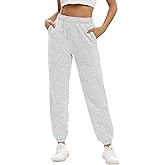 Womens Fleece Sweatpants High Waisted Cinch Bottom Lounge Baggy Joggers Pants