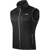 Haimont Men's Lightweight Vest Windproof Sleeveless Jacket Outerwear Multi-Pockets Zip Up for Hiking Running