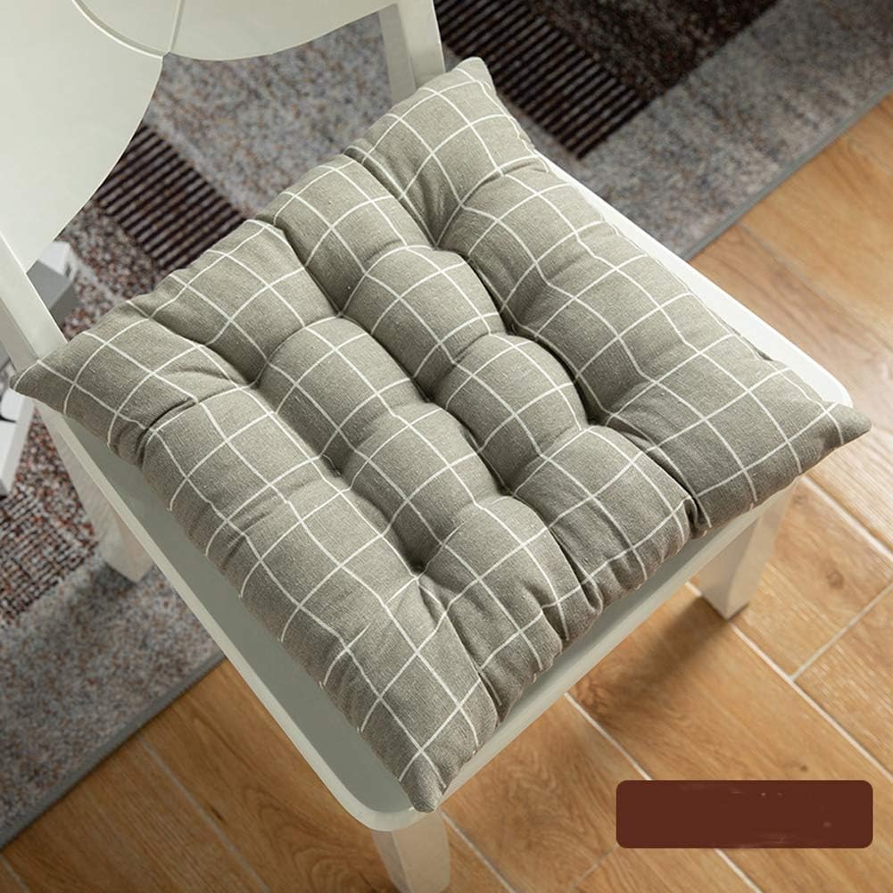 Amazon Com Peacewish Square Chair Pads Dining Seat Cushions Indoor Outdoor Kitchen Dining Chairs Gray Plaid X Large 20 X 20 Home Kitchen