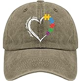 Cap Accept Understand Love Autism Awareness Dad Hats, Vintage Baseball Caps for Women