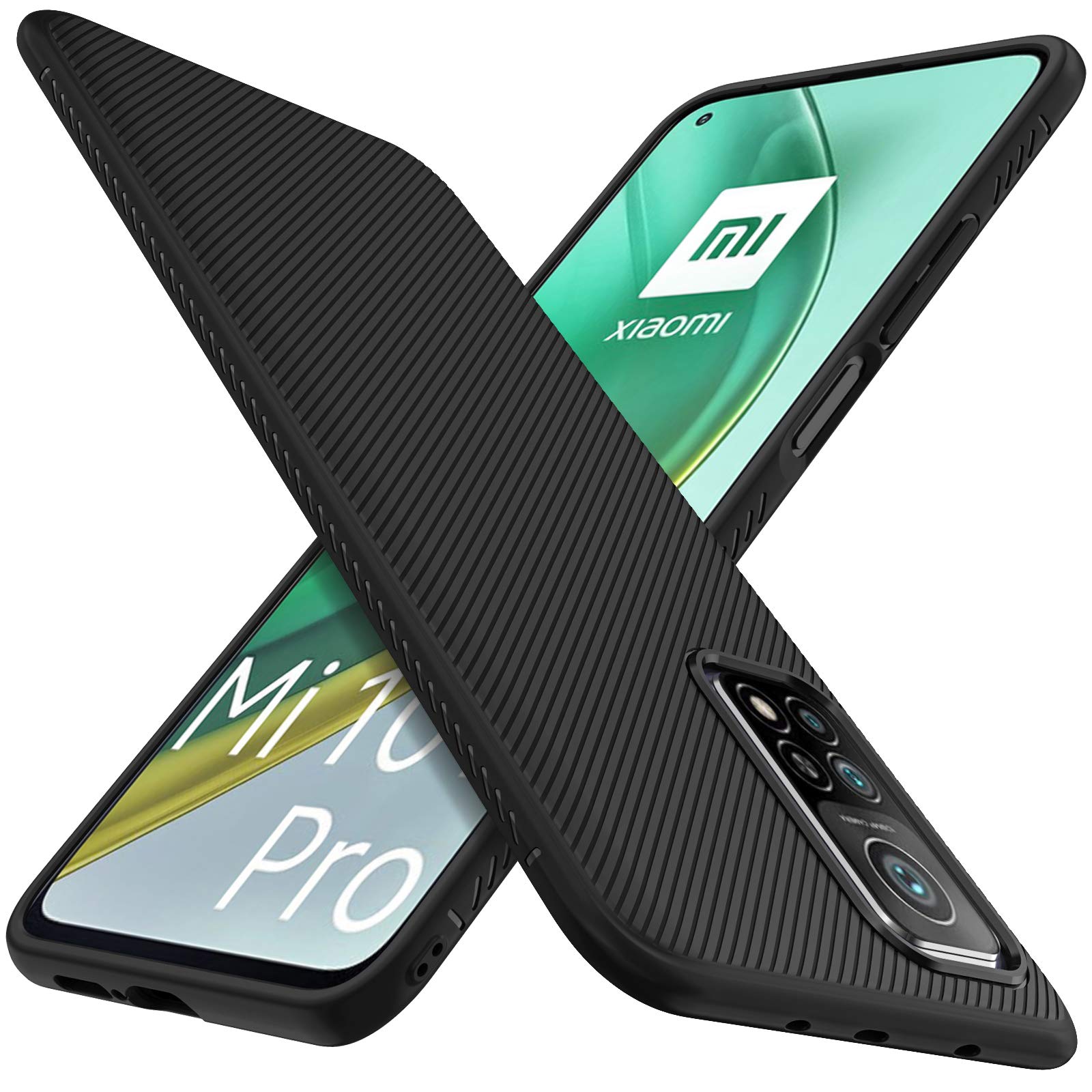 C'iBetter for Xiaomi MI 10T / MI 10T Pro Case, Premium Flexible Thin Cover Shock Proof with Drop Protection Case for Xiaomi MI 10T / MI 10T Pro Smartphone.（Black）