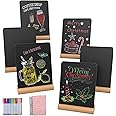 DOCMON Chalkboard Signs, 6x8 Inch Small Chalkboard Signs with Stand, Mini Chalkboard Signs for Food, Buffet, Parties, Message Boards, Table Numbers (Pack of 6)