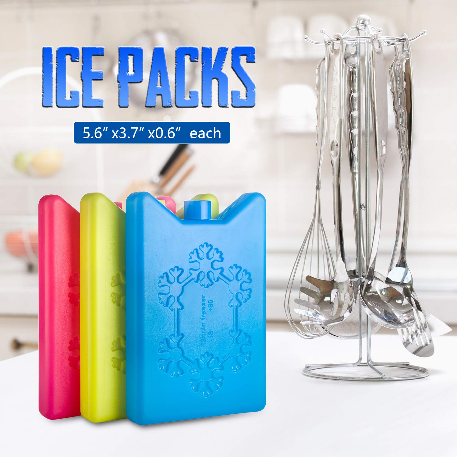 ViLoSa Ice Packs lonchera y refrigerador, Reutilizable, Mantiene ...