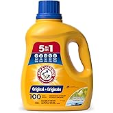 Arm & Hammer Liquid Laundry Detergent, Cold Water Formula, Super Concentrated, Clean Fresh Scent, 100 Loads, 2.96L – Tough on