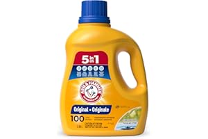 Arm & Hammer Liquid Laundry Detergent, Cold Water Formula, Super Concentrated, Clean Fresh Scent, 100 Loads, 2.96L – Tough on