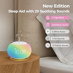 Reacher Auto-Dimmable Alarm Clock Sound Machine