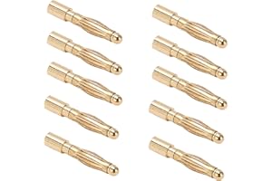 Bullet Banana Connectors,2.5mm Bullet Banana Connectors Pure Copper Nickel Plated Bullet Banana Connectors for Line Plug in