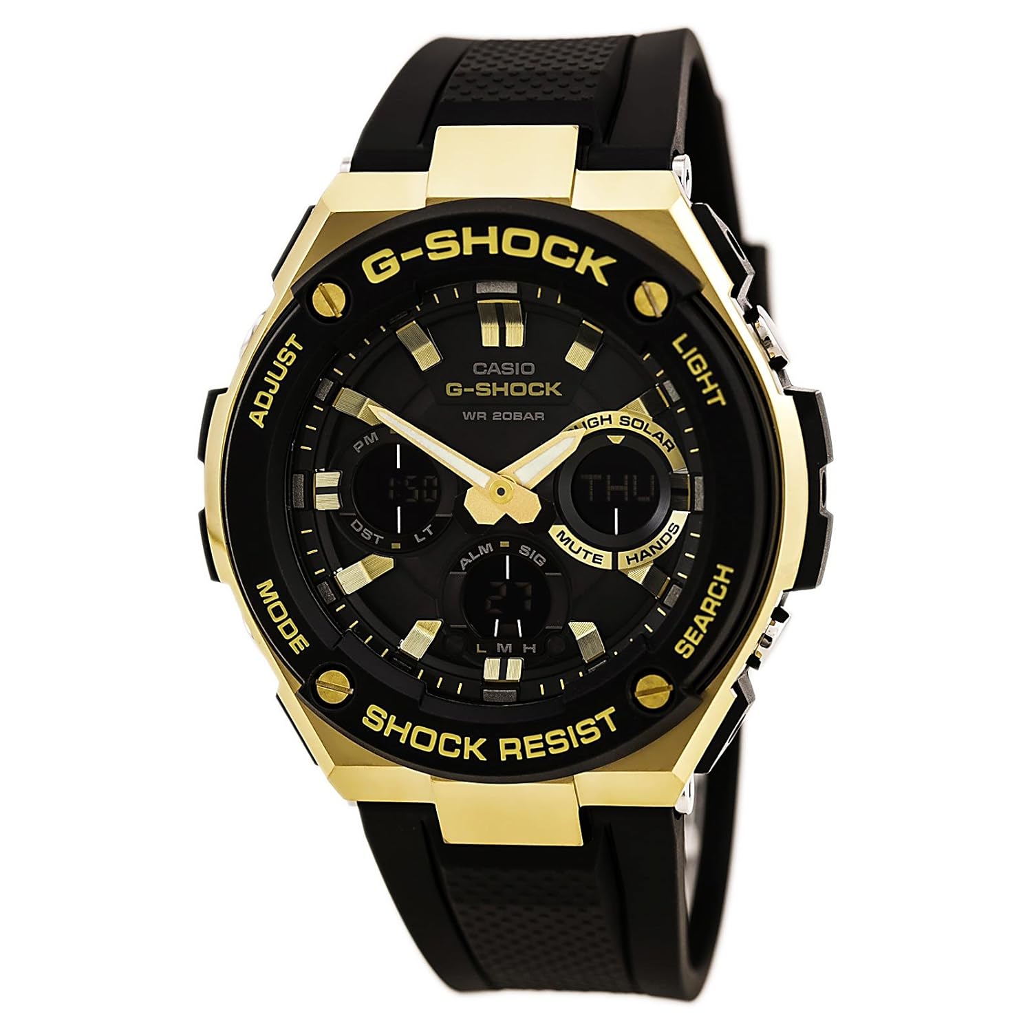 Casio GShock GSteel Series Solar Powered World Time Analog Digital