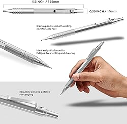 Nicpro Metal 0.9 mm Mechanical Pencils Set with