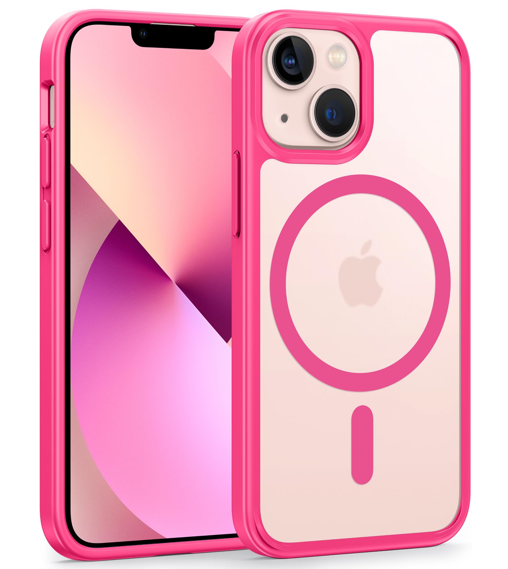 Photo 1 of FNTCASE for iPhone 13 Mini Case: iPhone 12 Mini Magnetic Matte Military Grade Drop Protection Translucent Cell Phone Cover - Slim Rugged Durable Shockproof Bumper Case
