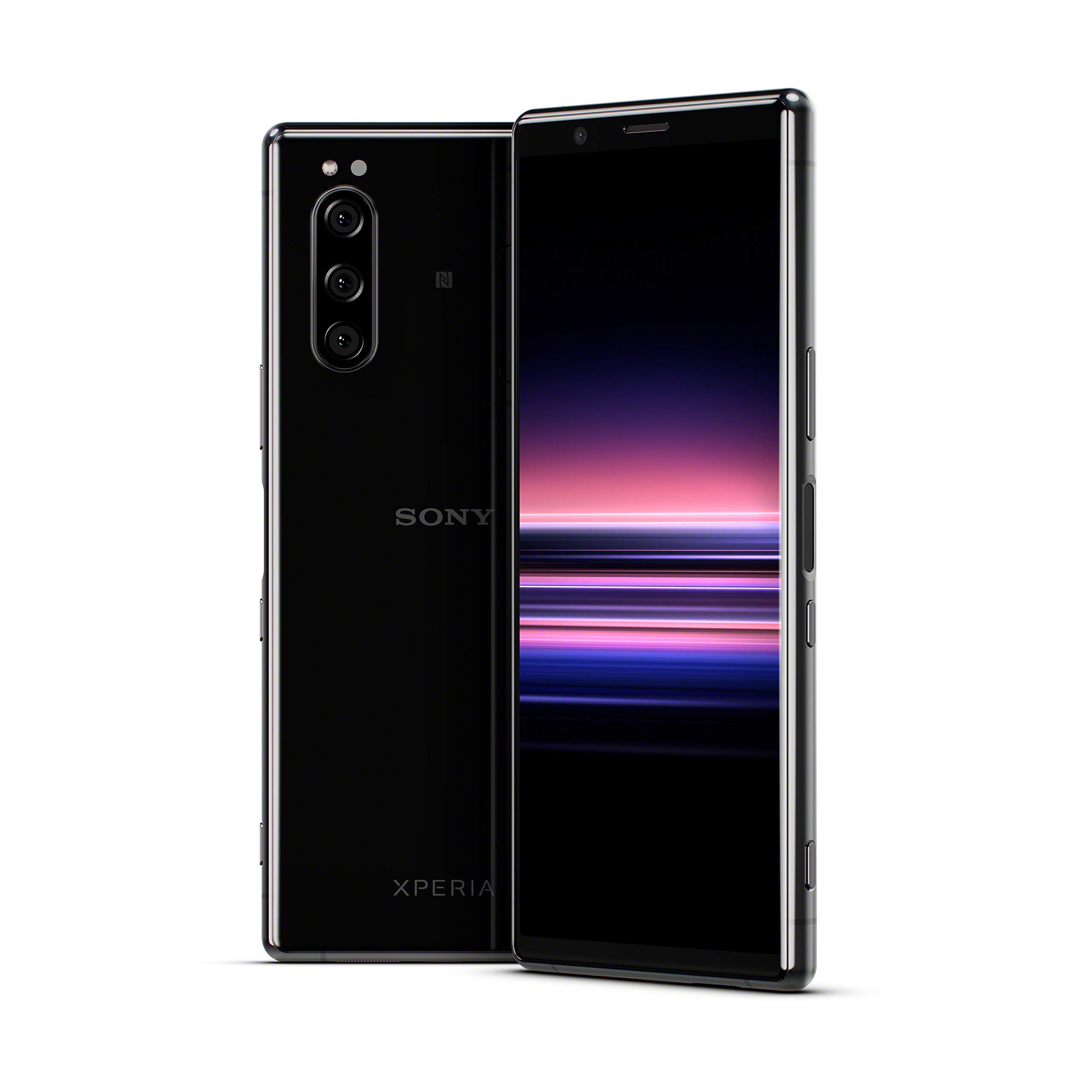 Sony Xperia 5, 6.1” FHD+ HDR OLED 21:9 Display, Triple-Camera-System with Eye AF, 6GB RAM, 128GB Memory & Dual Sim - Black