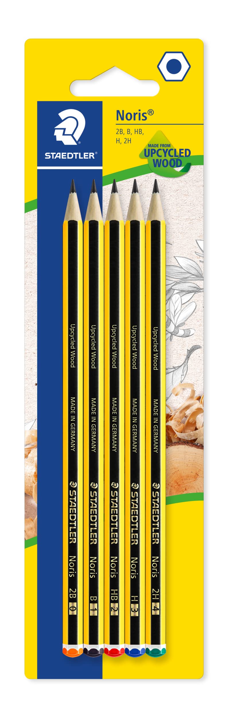 STAEDTLER Noris 120-S BK5D Pencil Assorted Grades (Blister Pack of 5)