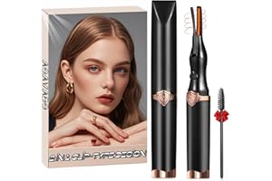 ACAVADO Heated Eyelash Curler - Fast Heat up in 8s - 3 Heat Modes with USB Rechargeable - Electric Eyelash Curler - Natural Curling 24 Hours Long Lasting, Anti-Burn Eyelid, Black